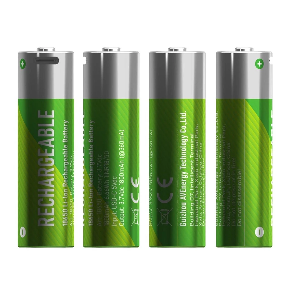 Lithium Ion Type 18650 ladattava akku